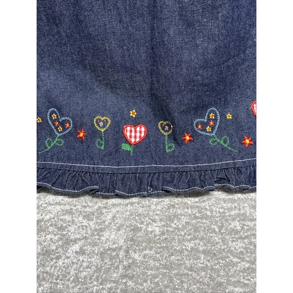 SAMARA Girls Denim Jumper dress Vintage 80’s y2k Size 4 - Picture 6 of 12